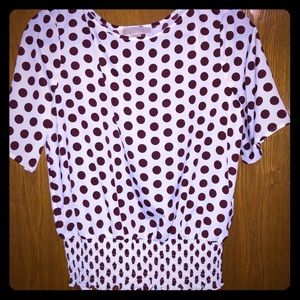 Michael Kors smocked waist crop top